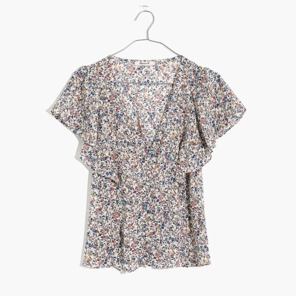 Madewell Carmelina Flutter-Sleeve Top - Picture 3 of 12
